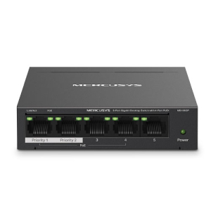 MS105GP MERCUSYS 5 Ports RJ45 Gigabit Unmanaged PoE switch